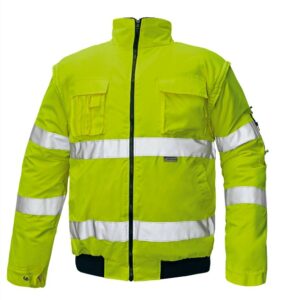 Jólláthatósági kabát sárga pilóta dzseki kapucnis XL