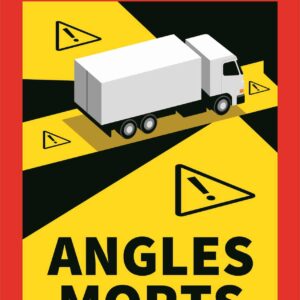 Matrica ANGLES MORTS - holttér figyelmeztetés teherautóra
