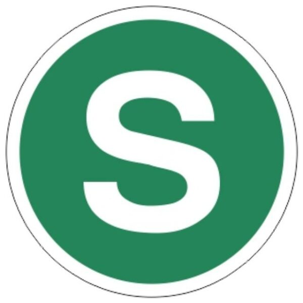 Matrica S (zöld kör) EuroI-II