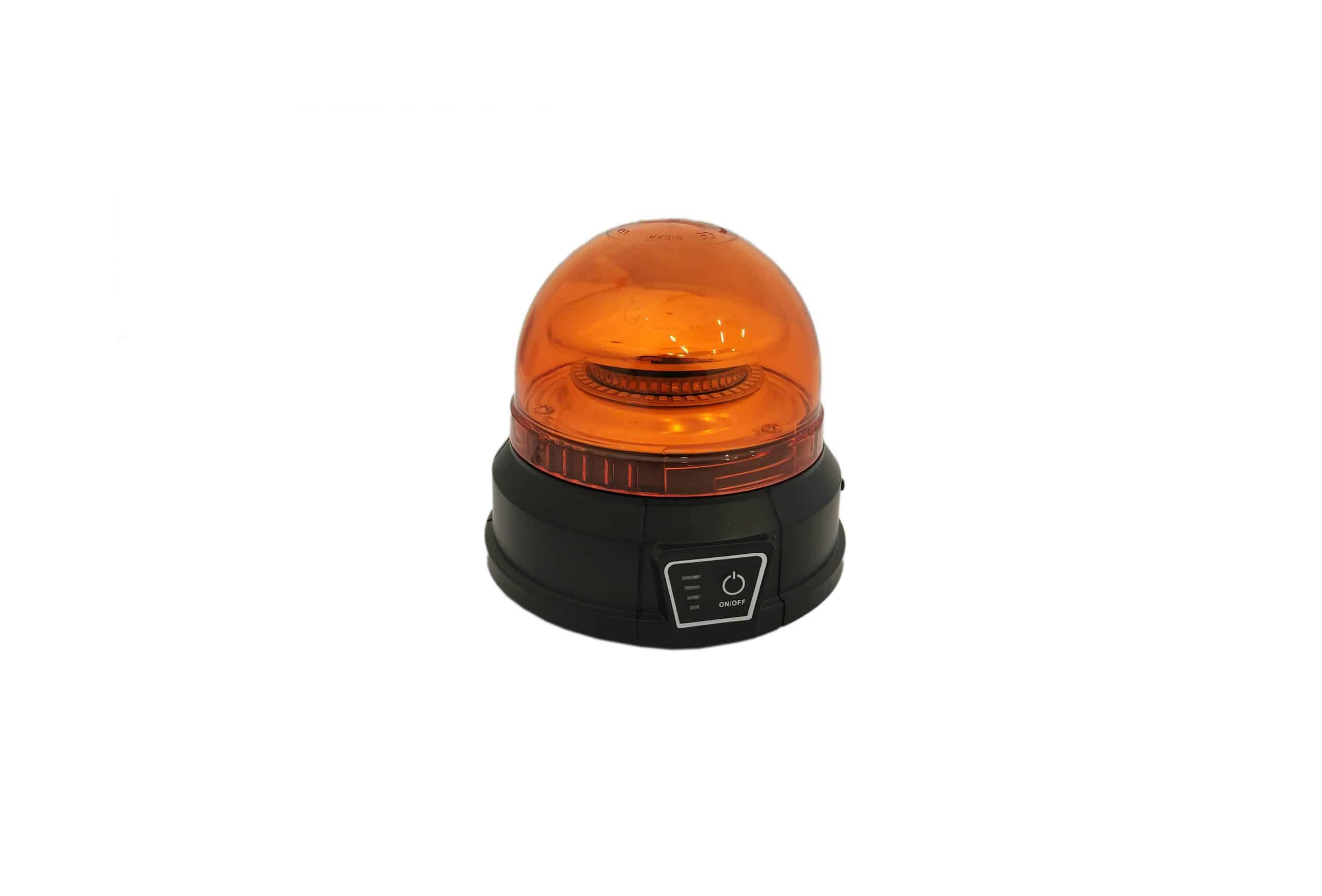 Villogó LED-es sárga tölthető 12/24V
