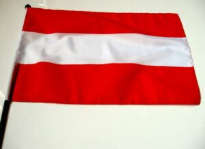 Zászló kicsi nyeles Ausztria (30x45cm)