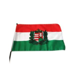Zászló kicsi nyeles Magyar címer olajág (30x45cm)