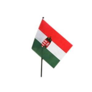 Zászló kicsi nyeles Magyar címeres (30x45cm)