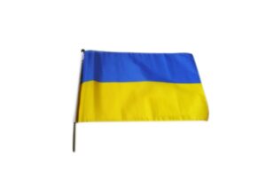 Zászló kicsi nyeles Ukrajna (30x45cm)