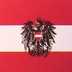 Zászló nagy lobogó Ausztria címeres (90x150cm)
