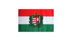 Zászló nagy lobogó Magyar címeres olajág (90x150cm)