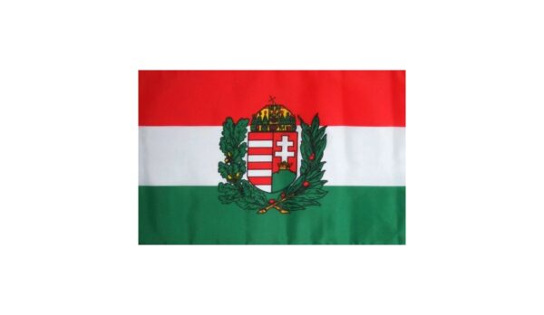 Zászló nagy lobogó Magyar címeres olajág (90x150cm)